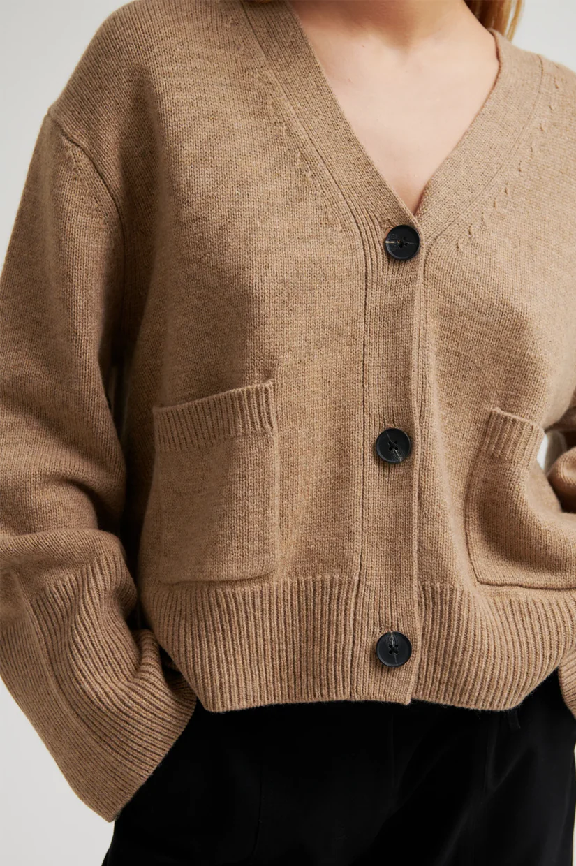 Second Female Alpha Knit Cardigan - Camel - Image 2