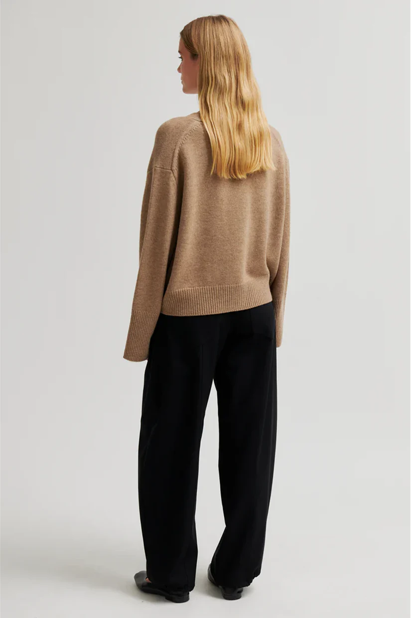 Second Female Alpha Knit Cardigan - Camel - Image 4