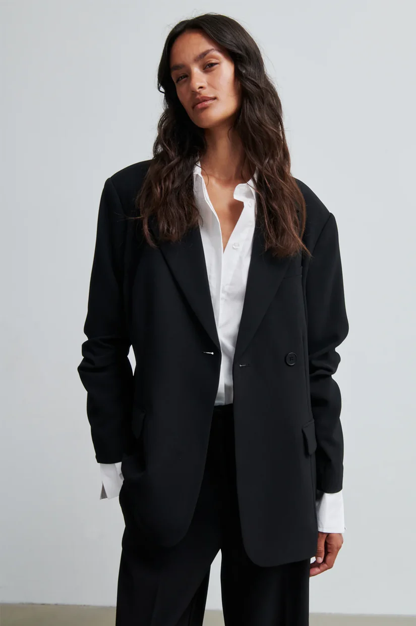 Second Female Fique Fitted Blazer - Black - Image 2