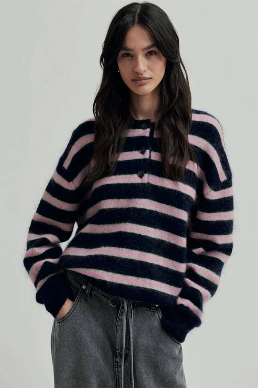 Second Female Noela Knit LS - Carbon