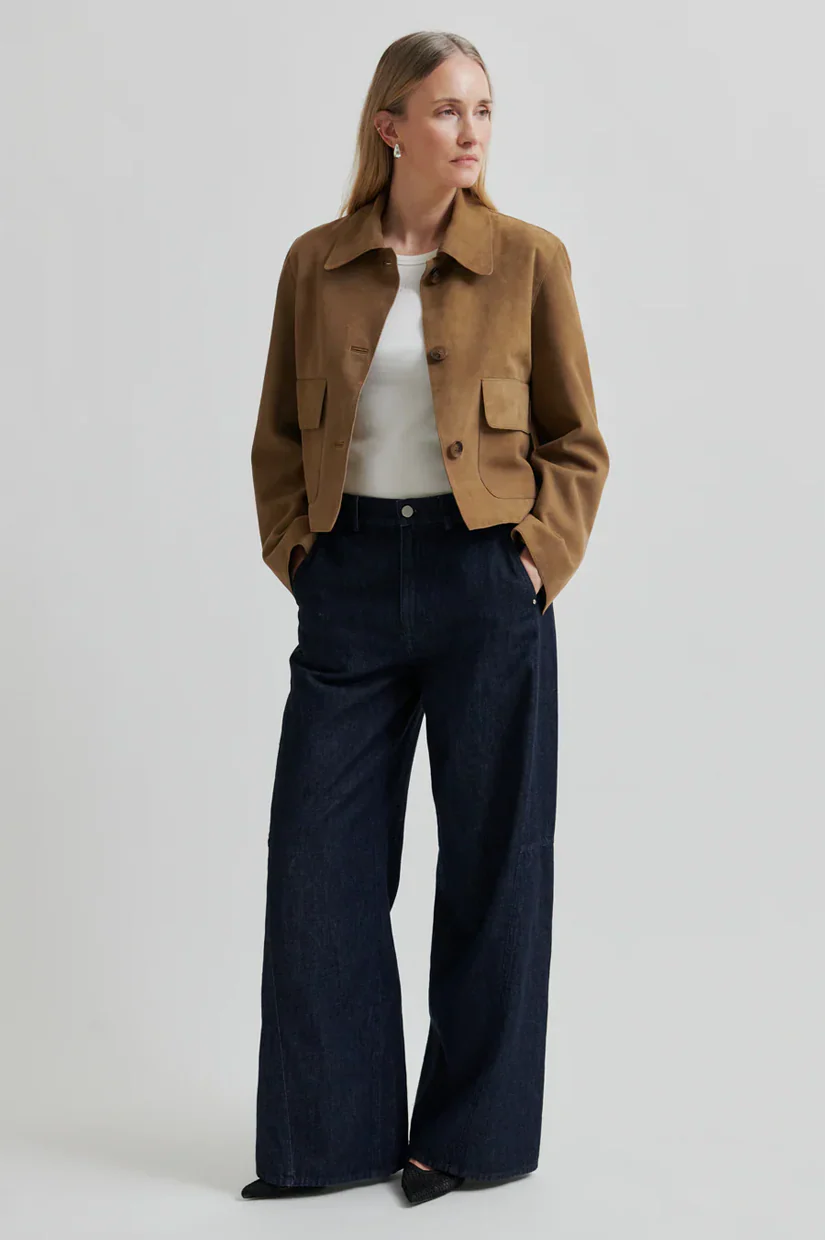 Second Female Noomi Suede Jacket - Silver Mink - Image 3