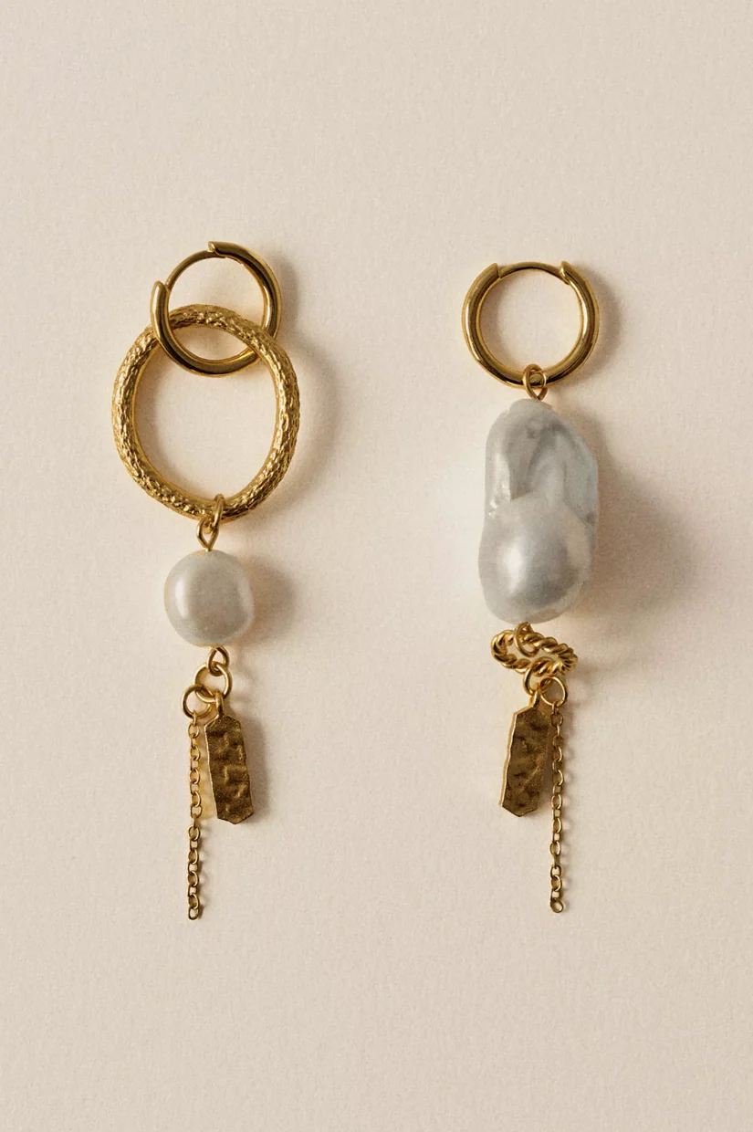 Sessun Toti Pearl Earring - Dore