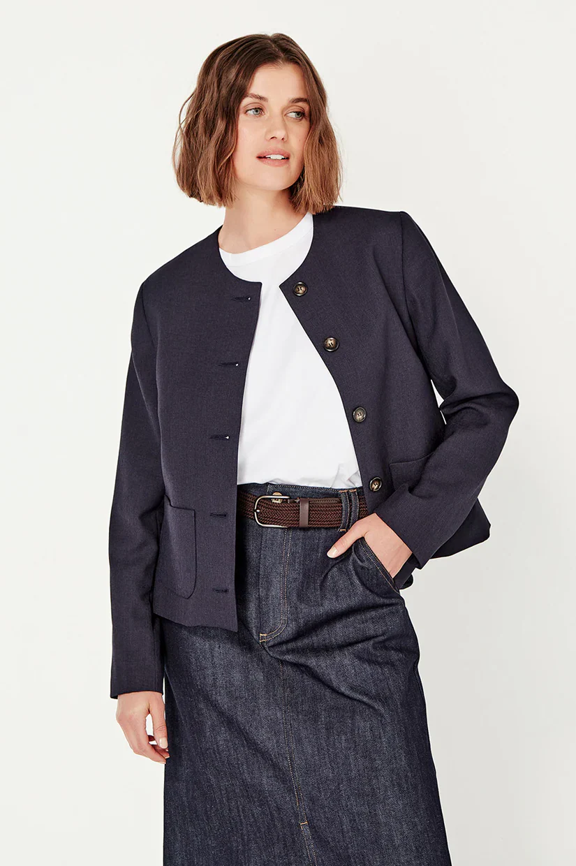 Shjark Gabrielle Jacket - Navy - Image 2