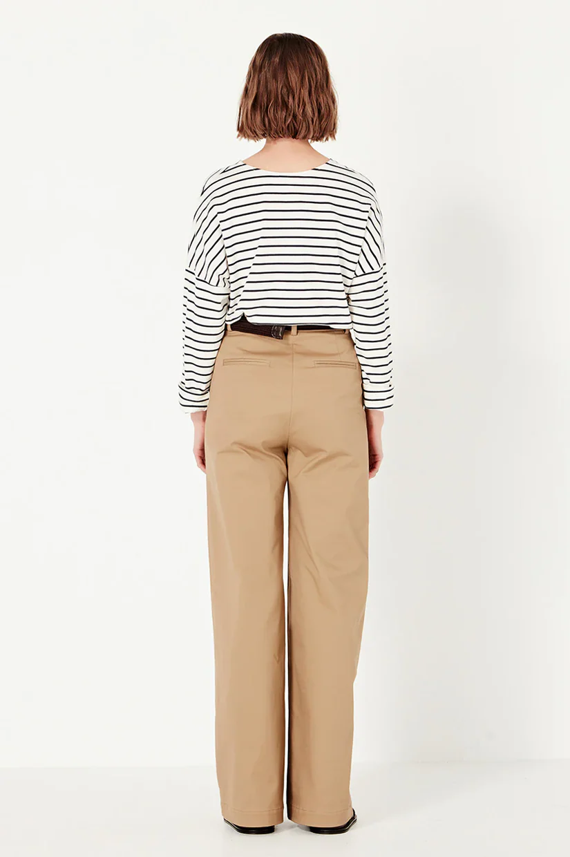 Shjark Olsen Tee - Navy/Ivory Stripe - Image 4