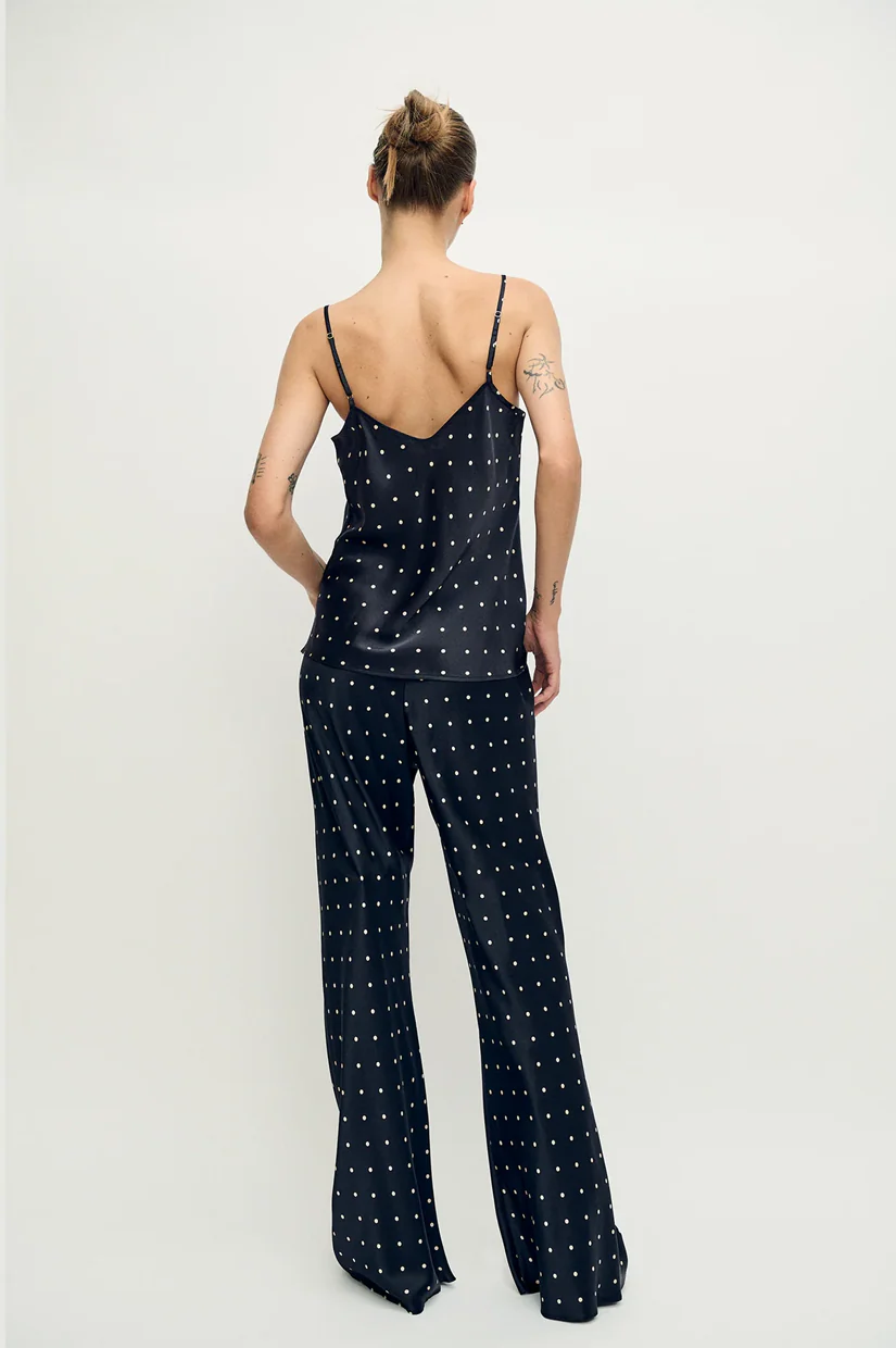 Silk Laundry Bias Cut Cami - Small Polka Dot - Image 2