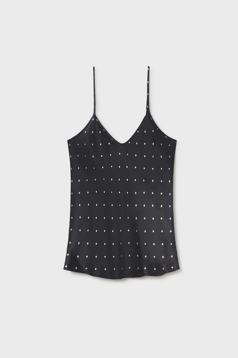 Silk Laundry Bias Cut Cami - Small Polka Dot - Image 4