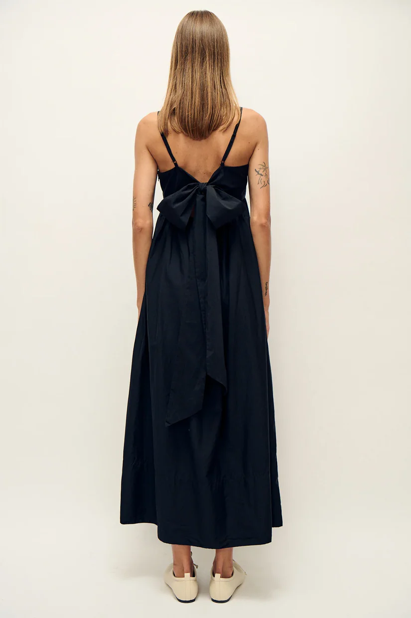 Silk Laundry Cotton Silk Tulip Dress - Black - Image 4