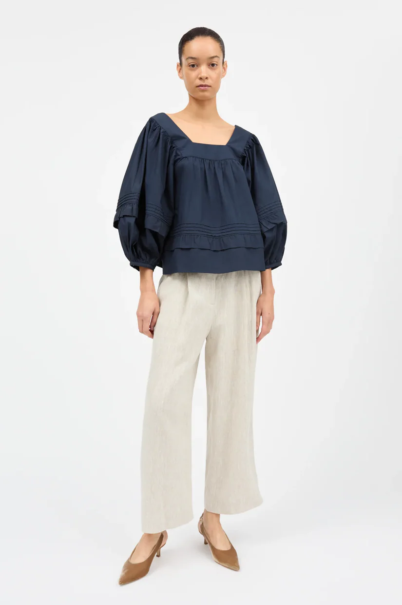 Skall Alice Blouse - Dark Navy - Image 2