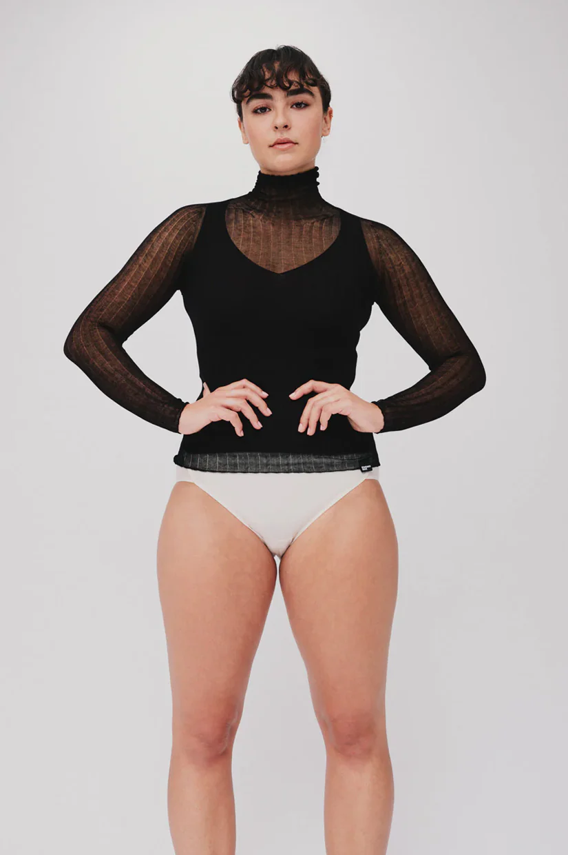 Standard Issue Cotton Tulle Skivvy - Black - Image 3