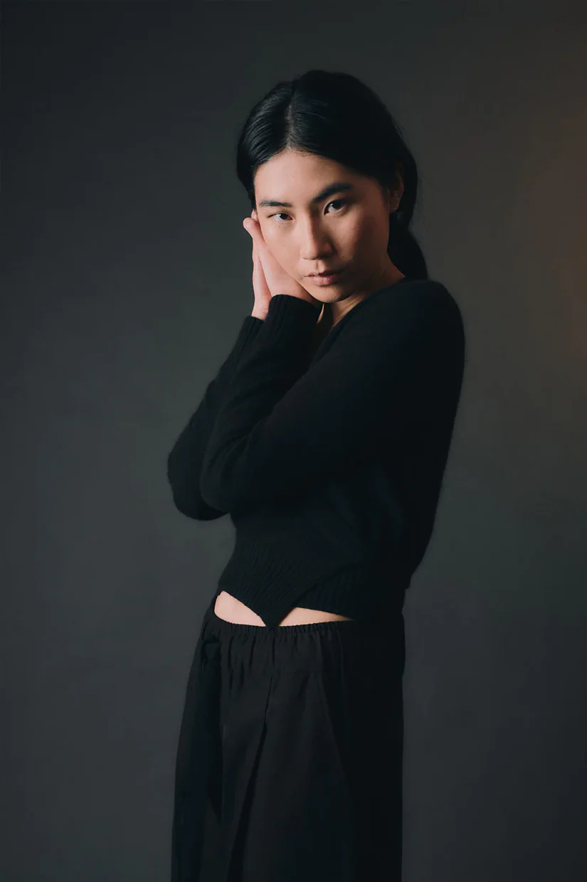 Standard Issue Okewa Wrap Cardigan - Black - Image 2