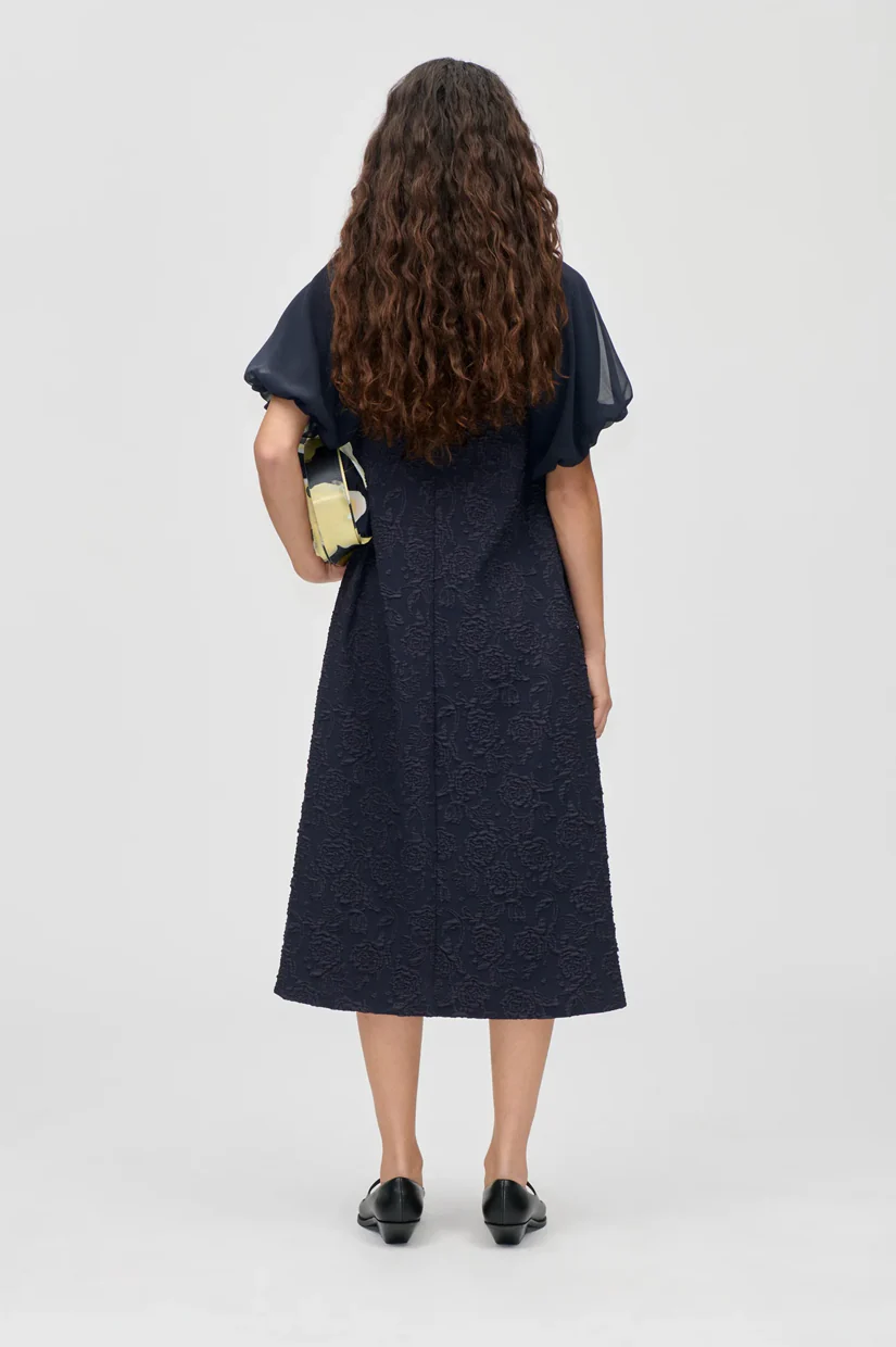 Stine Goya Ballon Sleeve Midi Dress - Garden Relief - Image 2