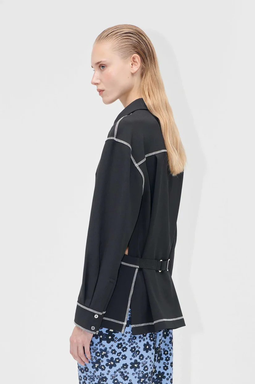 Stine Goya Circular Cut Out Adjustable Shirt - Black - Image 2
