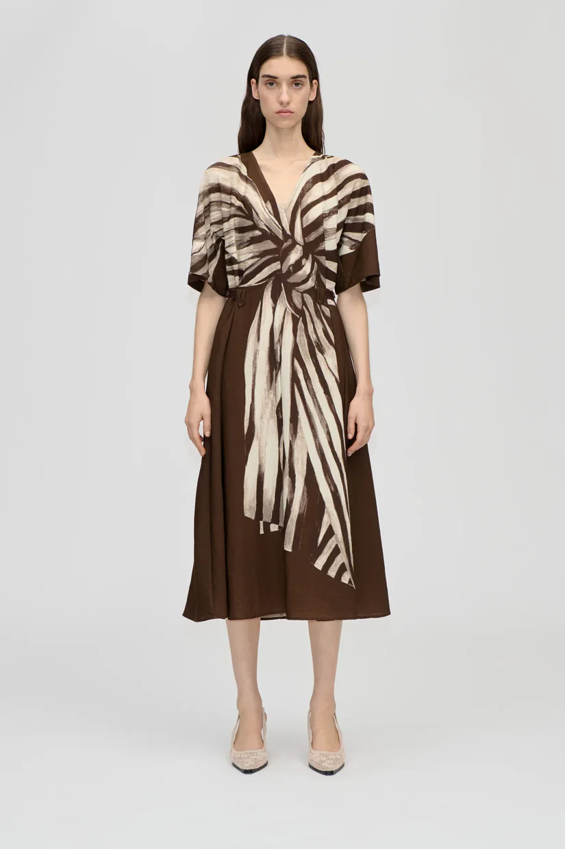 Stine Goya Elastic Detail Midi Dress - Bow
