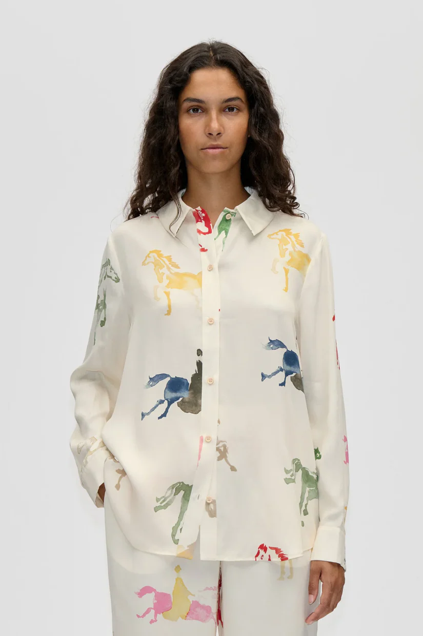 Stine Goya Long Sleeve Shirt - Horses