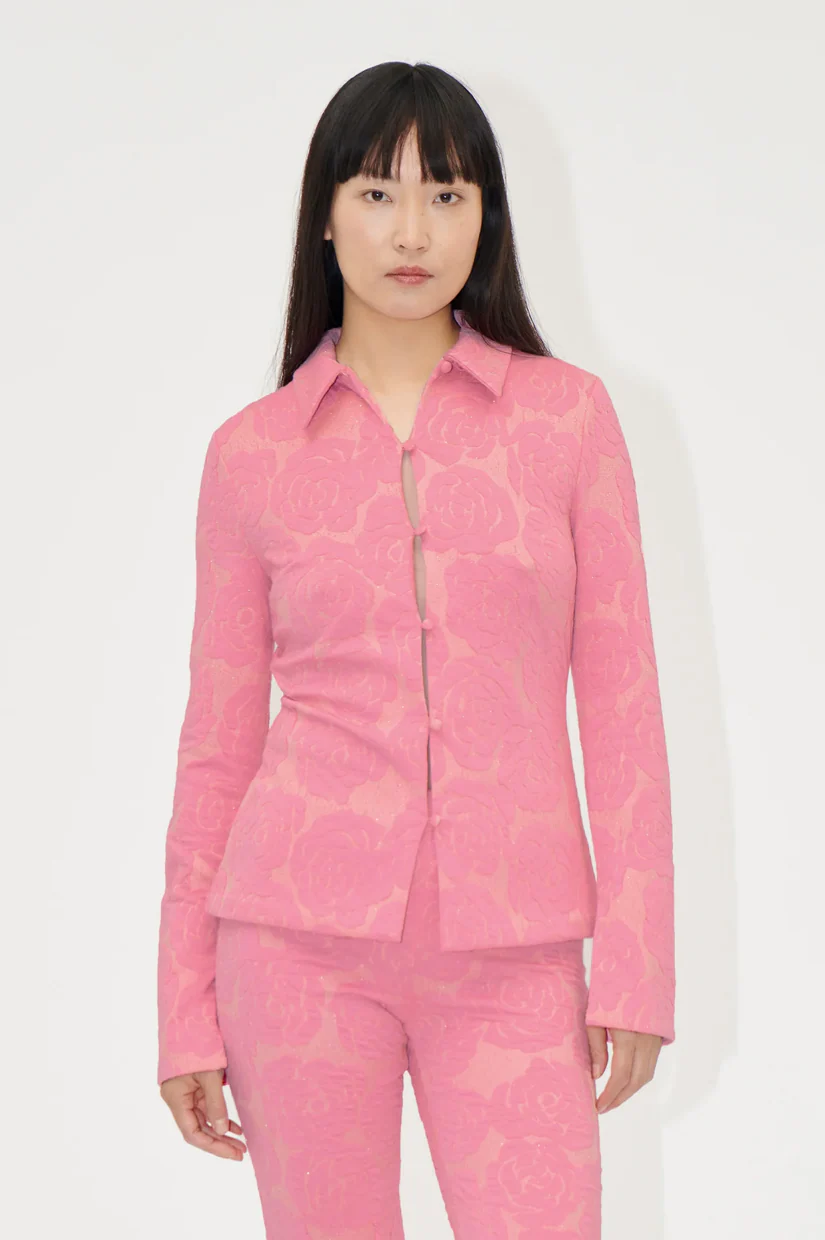 Stine Goya Long Sleeve Tailored Shirt - Rose Relief