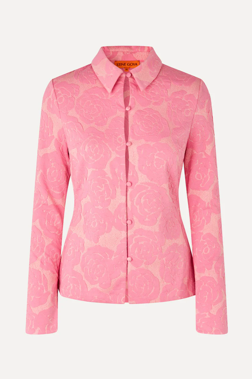 Stine Goya Long Sleeve Tailored Shirt - Rose Relief - Image 3