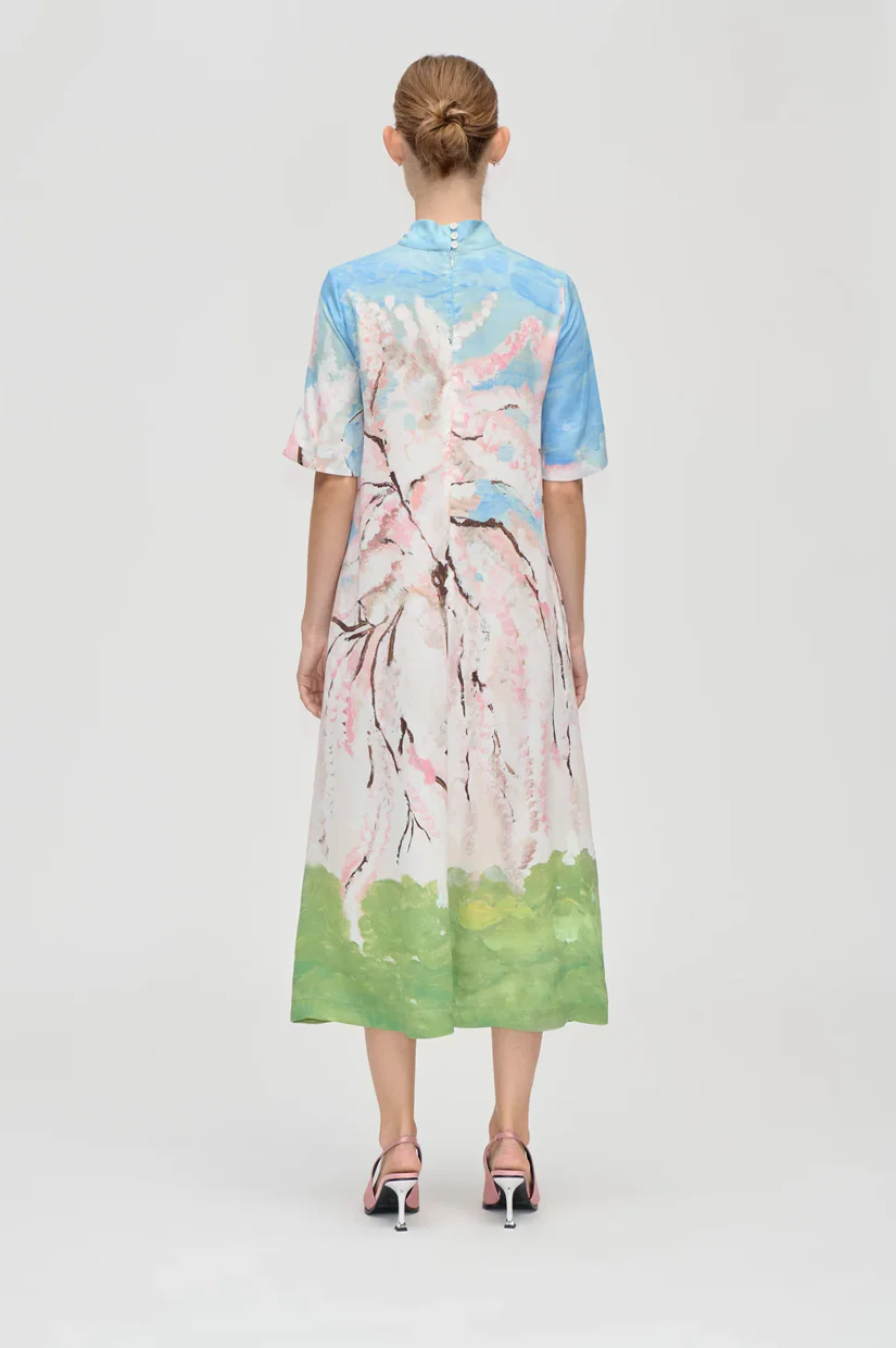 Stine Goya Short Sleeve Midi Dress - Cherry Blossom - Image 2