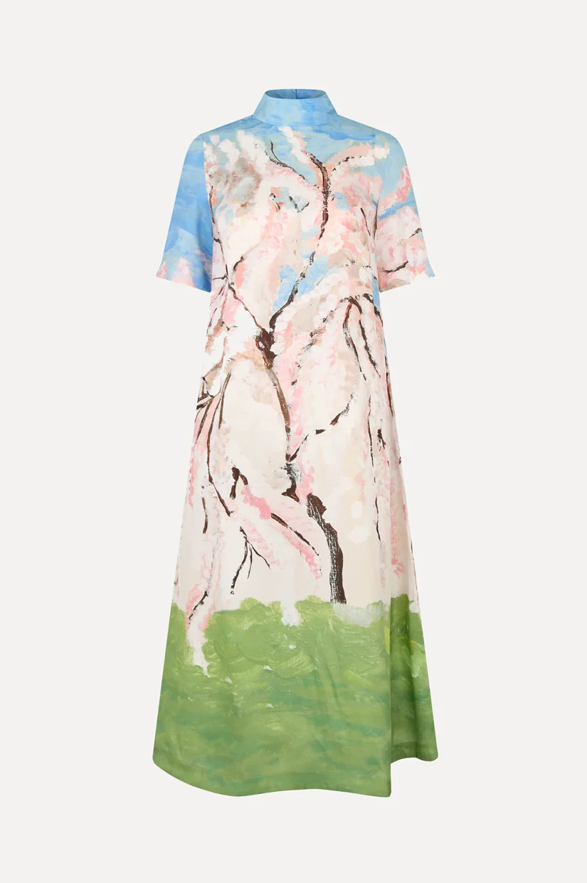Stine Goya Short Sleeve Midi Dress - Cherry Blossom - Image 3