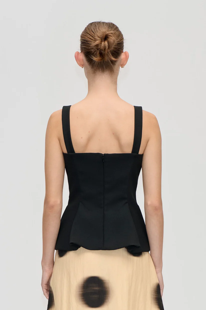 Stine Goya Sleeveless Fitted Waist Top - Black - Image 2
