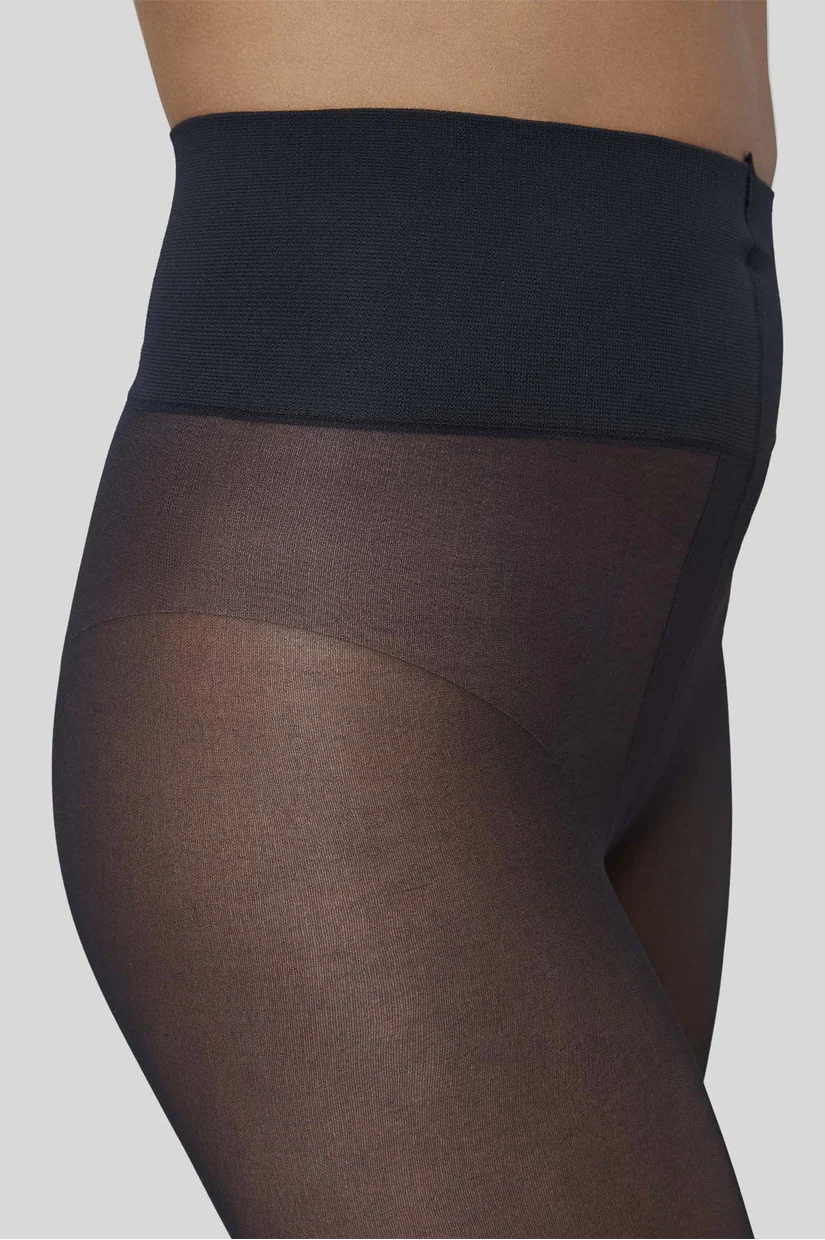 Swedish Stockings Malva Ladder Resistant Tights - Black - Image 4