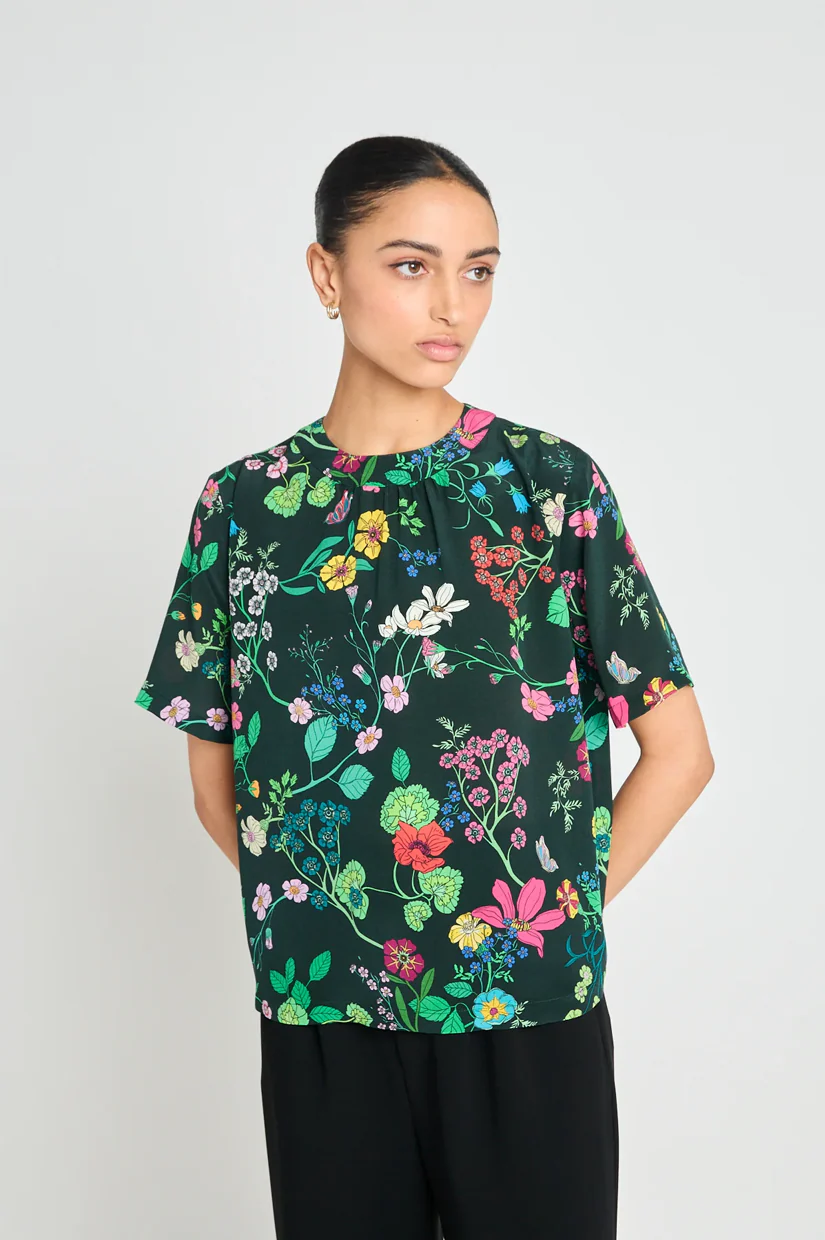 Twenty Seven Names Interpretations Tee - Deep Green Floral - Image 2