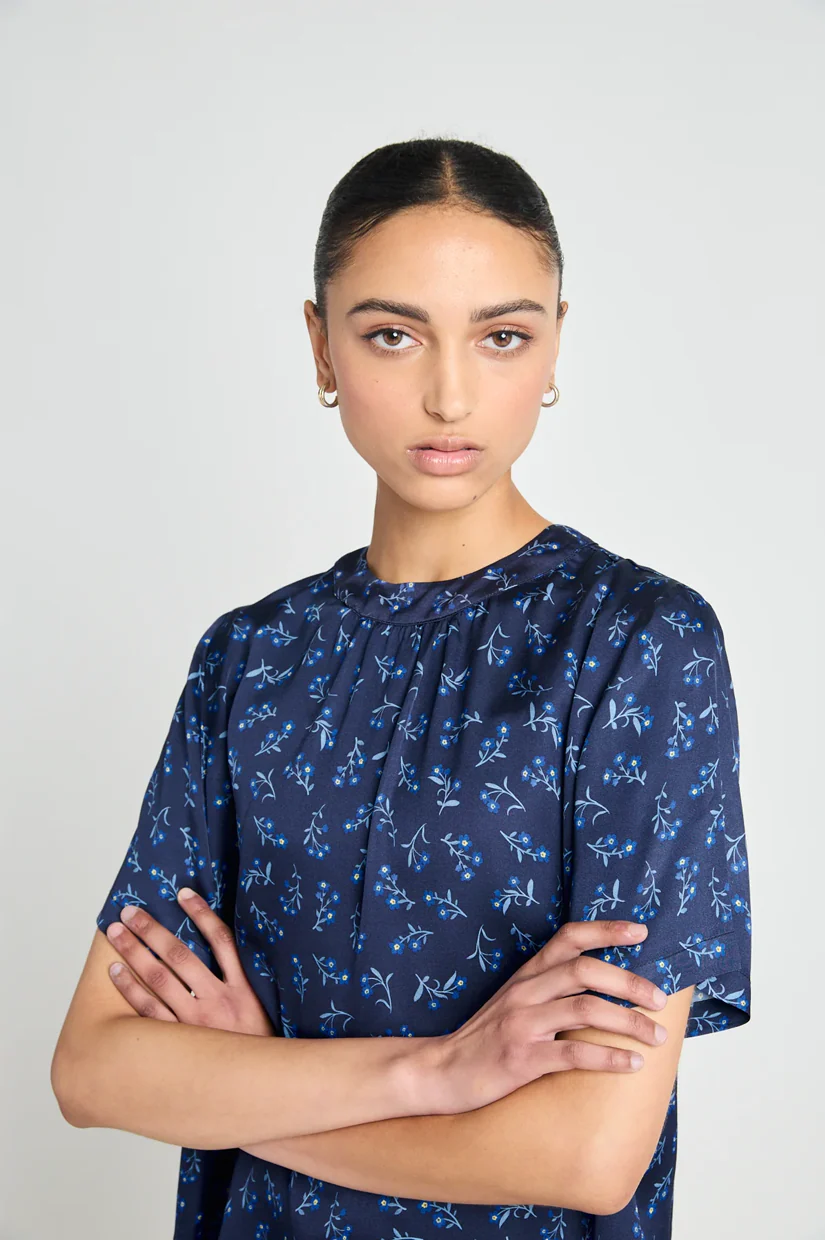 Twenty Seven Names Levels Tee - Navy Posy