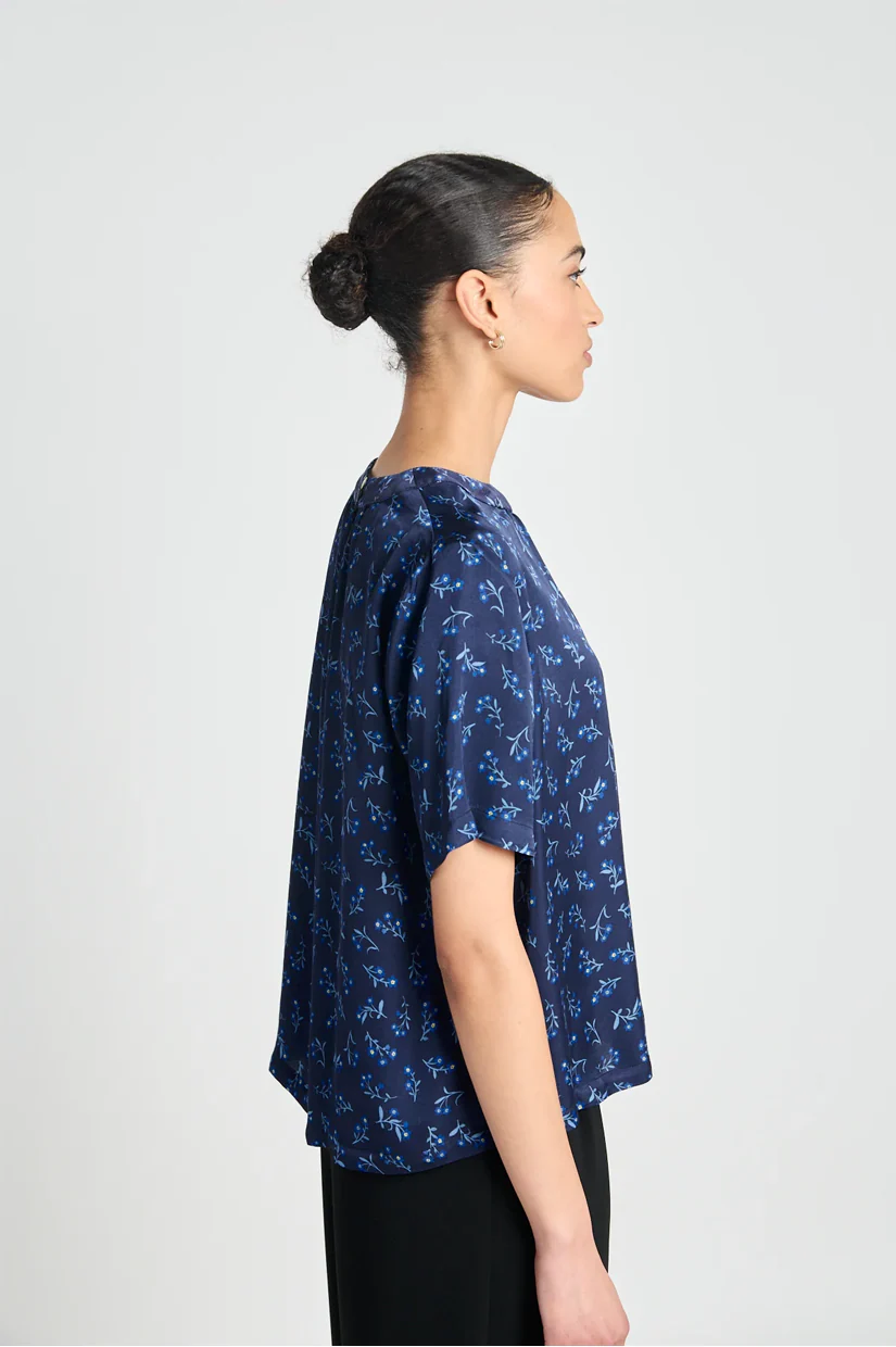 Twenty Seven Names Levels Tee - Navy Posy - Image 3
