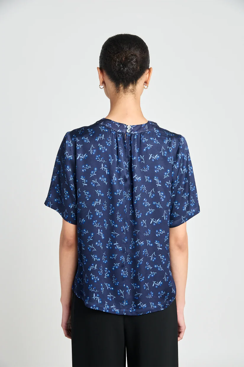 Twenty Seven Names Levels Tee - Navy Posy - Image 4