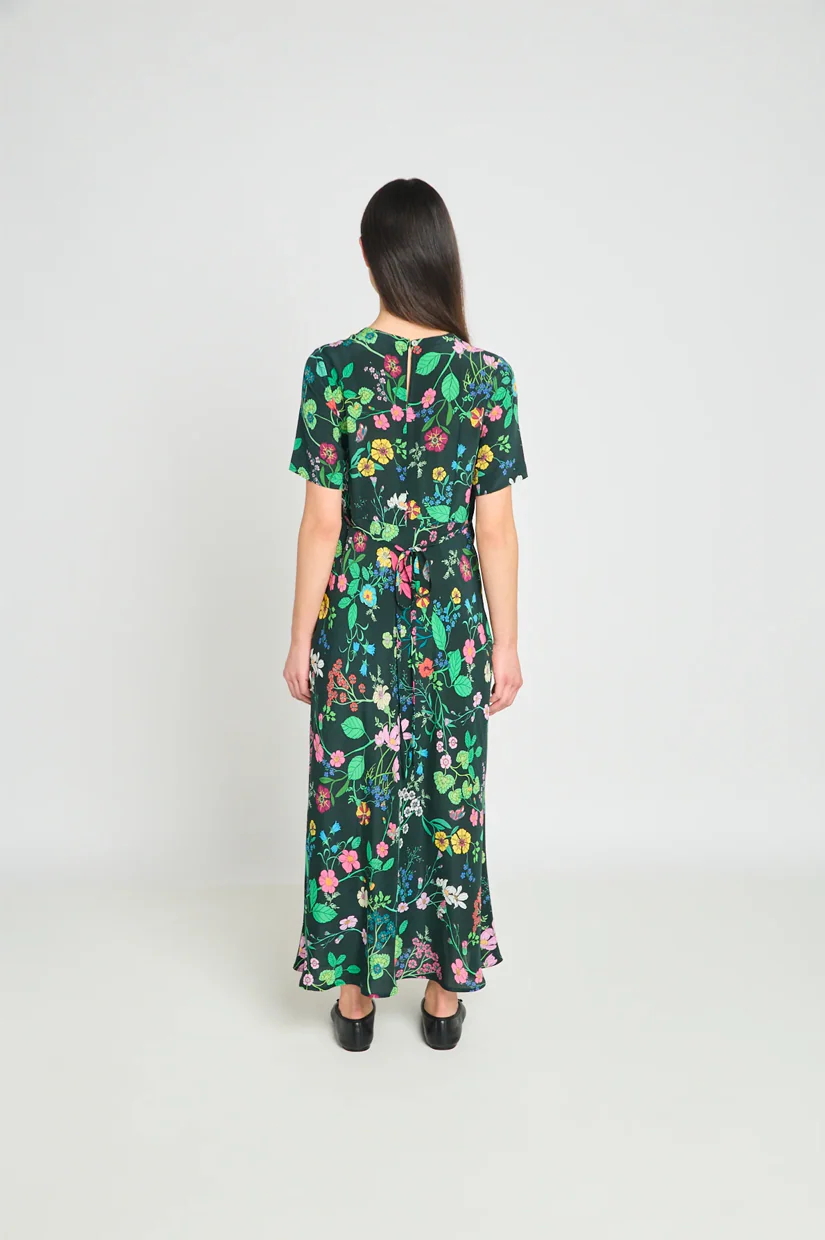 Twenty Seven Names Madeleine Dress - Deep Green Floral - Image 2