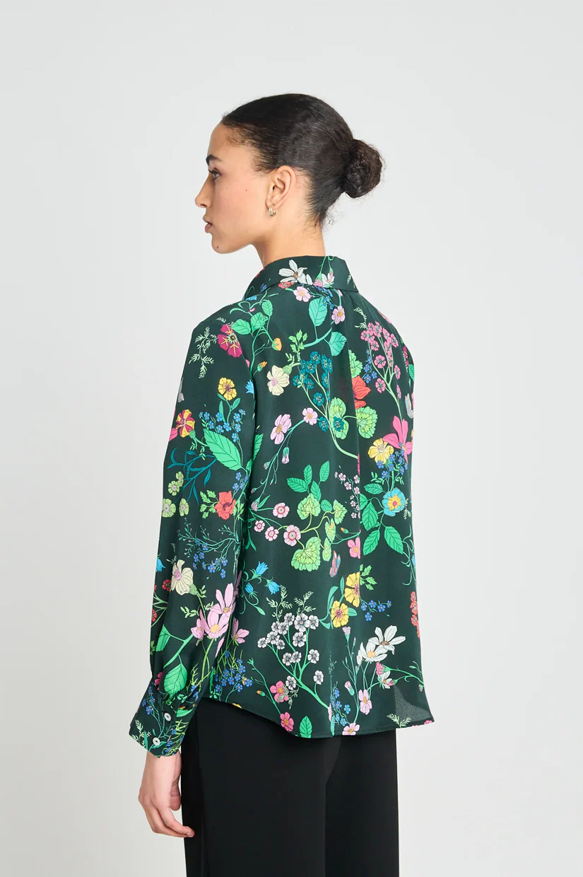 Twenty Seven Names Marigold Shirt - Deep Green Floral - Image 3
