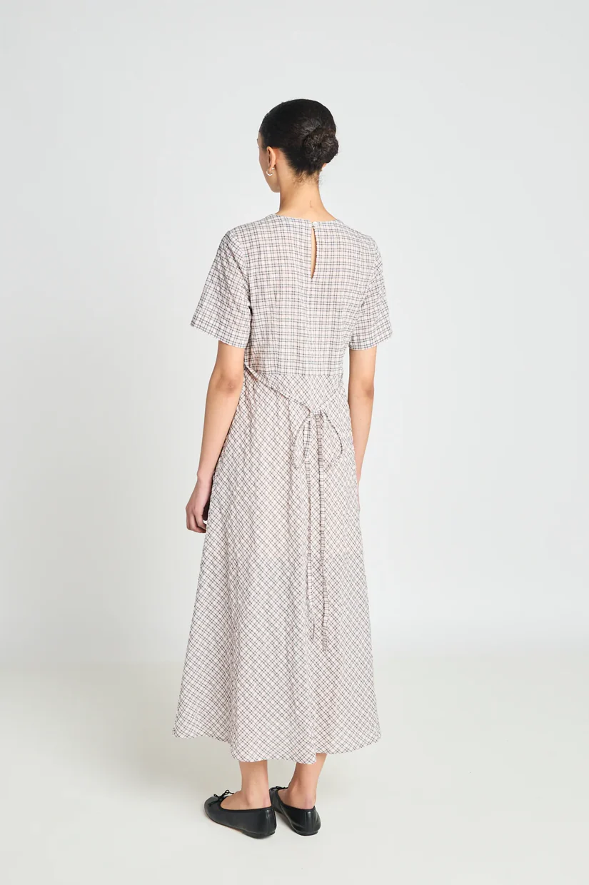 Twenty Seven Names Universal Dress - Pale Pink Check - Image 3