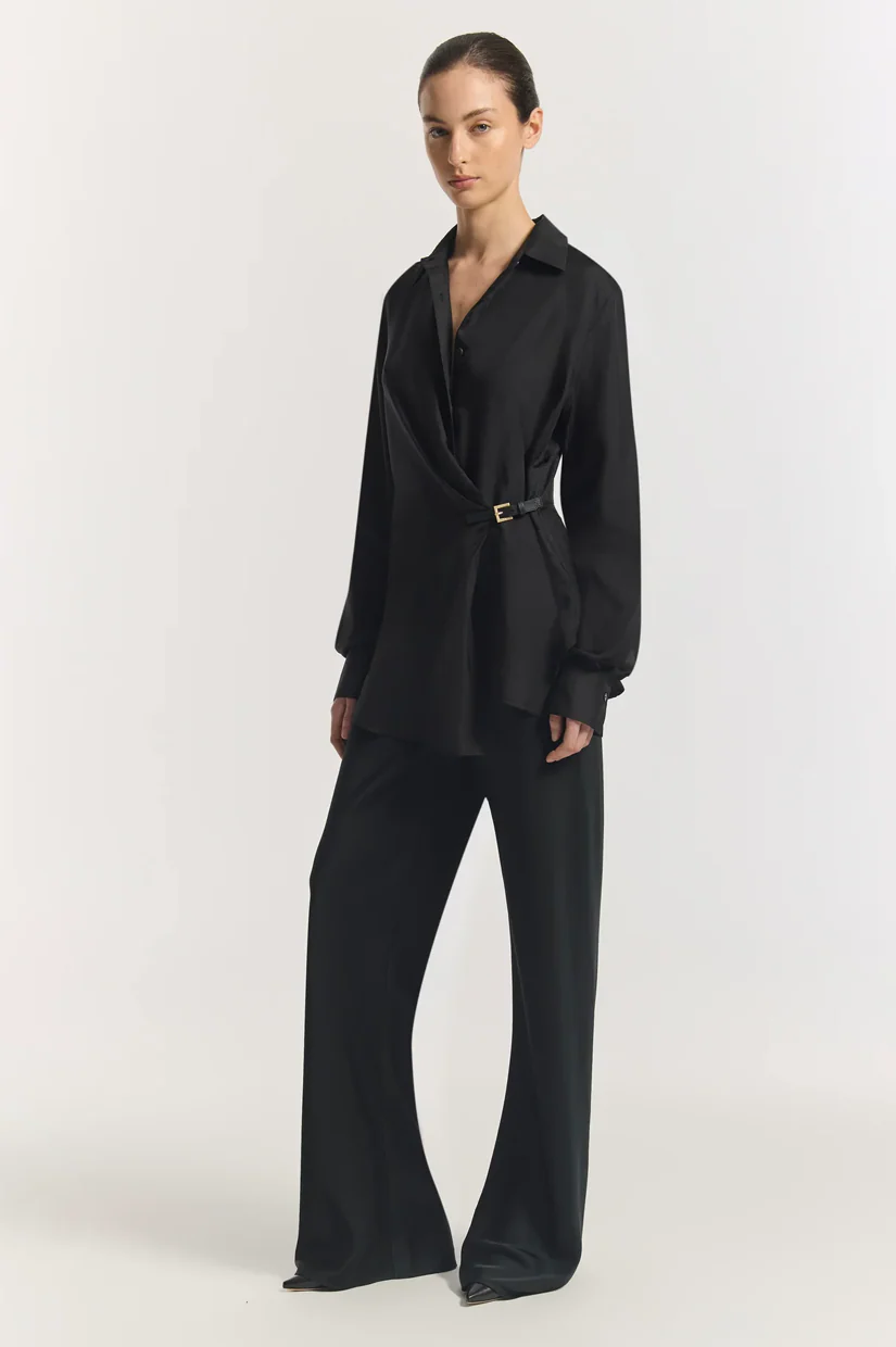 Viktoria & Woods Hercules Wrap Shirt - Black - Image 3