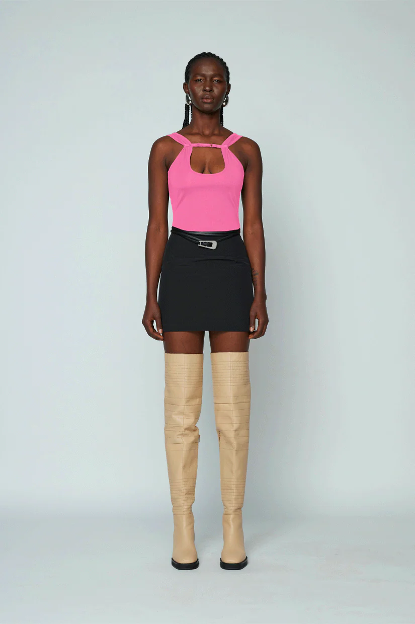 Wynn Hamlyn Rib Strap Tank - Pink