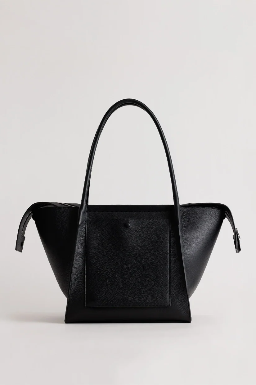 Yu Mei Claudia Tote - Black Deer Nappa - Image 3