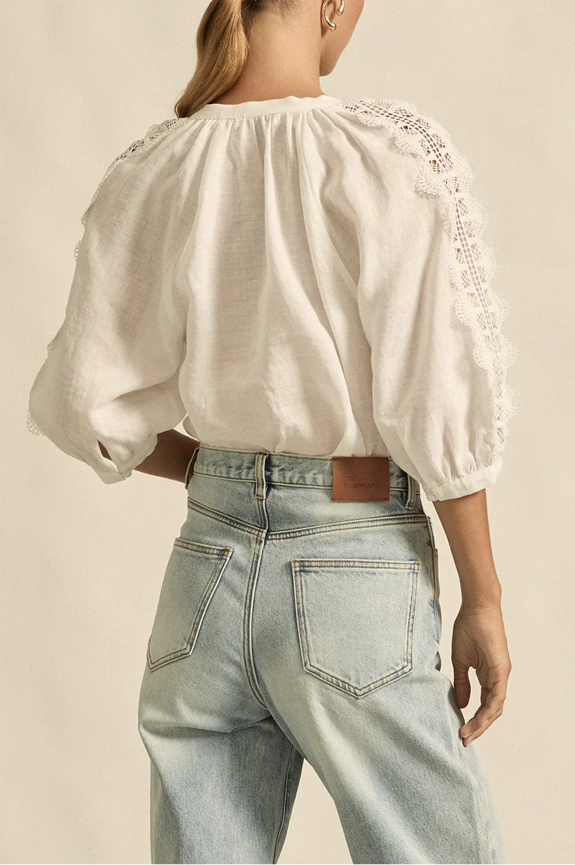 Zoe Kratzmann Bouquet Top - Porcelain - Image 4