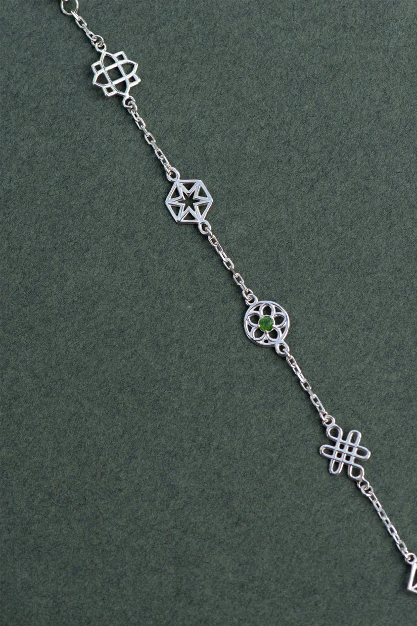 Zoe & Morgan Aura Bracelet - 925 Sterling Silver with Chrome Diopside - Image 3