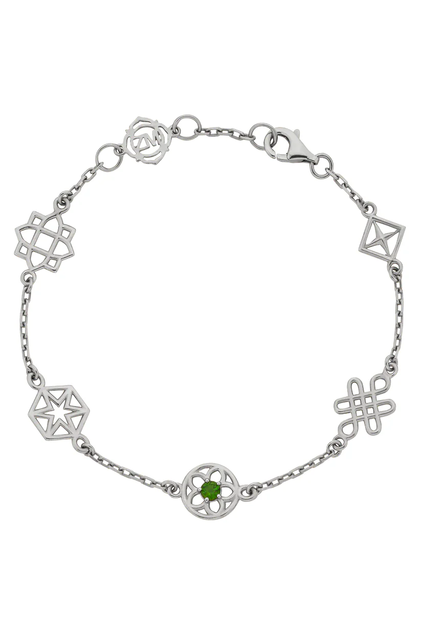 Zoe & Morgan Aura Bracelet - 925 Sterling Silver with Chrome Diopside - Image 4