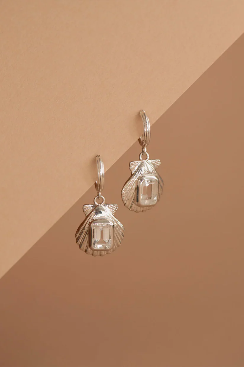 Zoe & Morgan Cordelia Earrings - 925 Sterling Silver with White Topaz