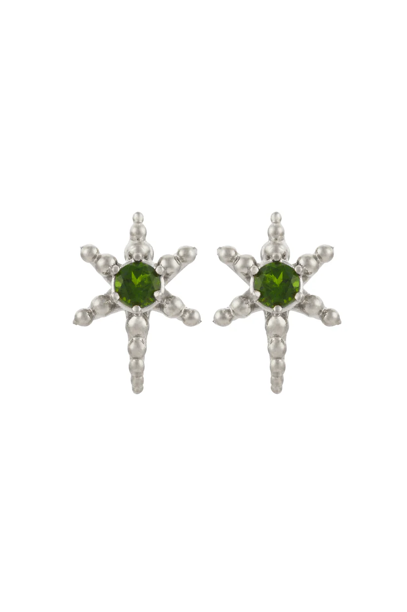 Zoe & Morgan Devi Earrings - Sterling Silver Chrome Diopside - Image 3