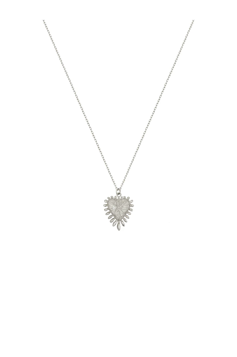 Zoe & Morgan Hearts Ray Necklace - Sterling Silver - Image 2
