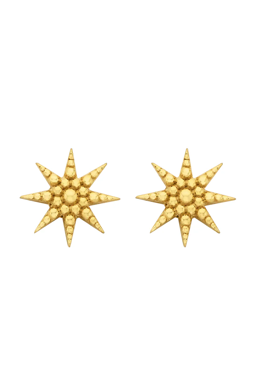 Zoe & Morgan Morning Star Stud - 22k Gold Plate - Image 4
