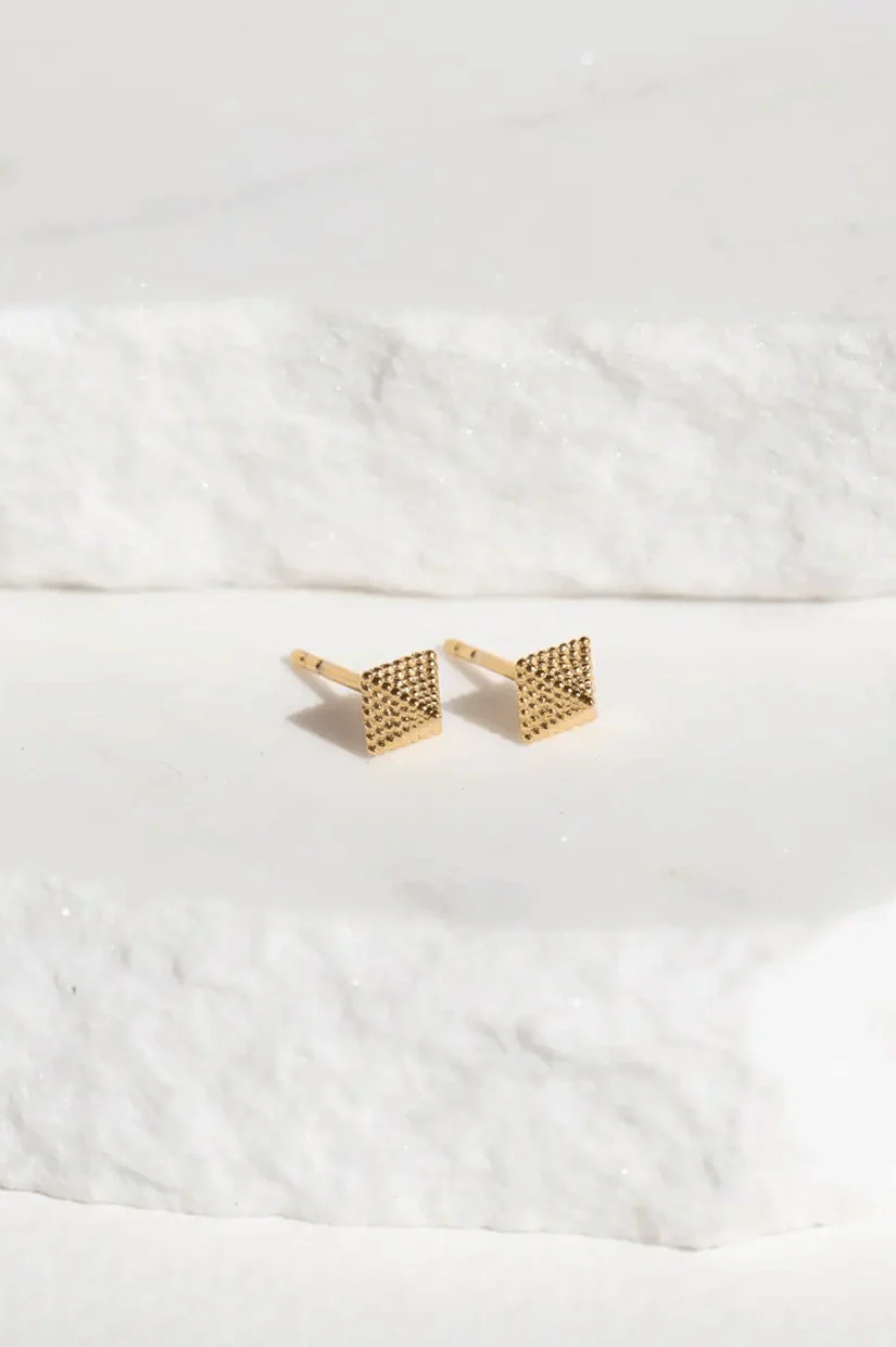 Zoe & Morgan Niña Studs - 22k Gold Plate