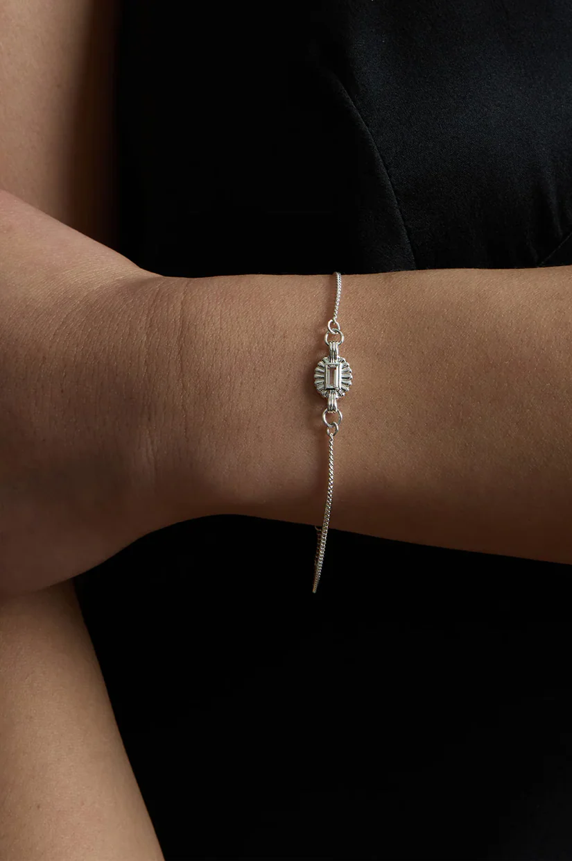 Zoe & Morgan Odette Bracelet - 925 Sterling Silver/White Topaz - Image 2