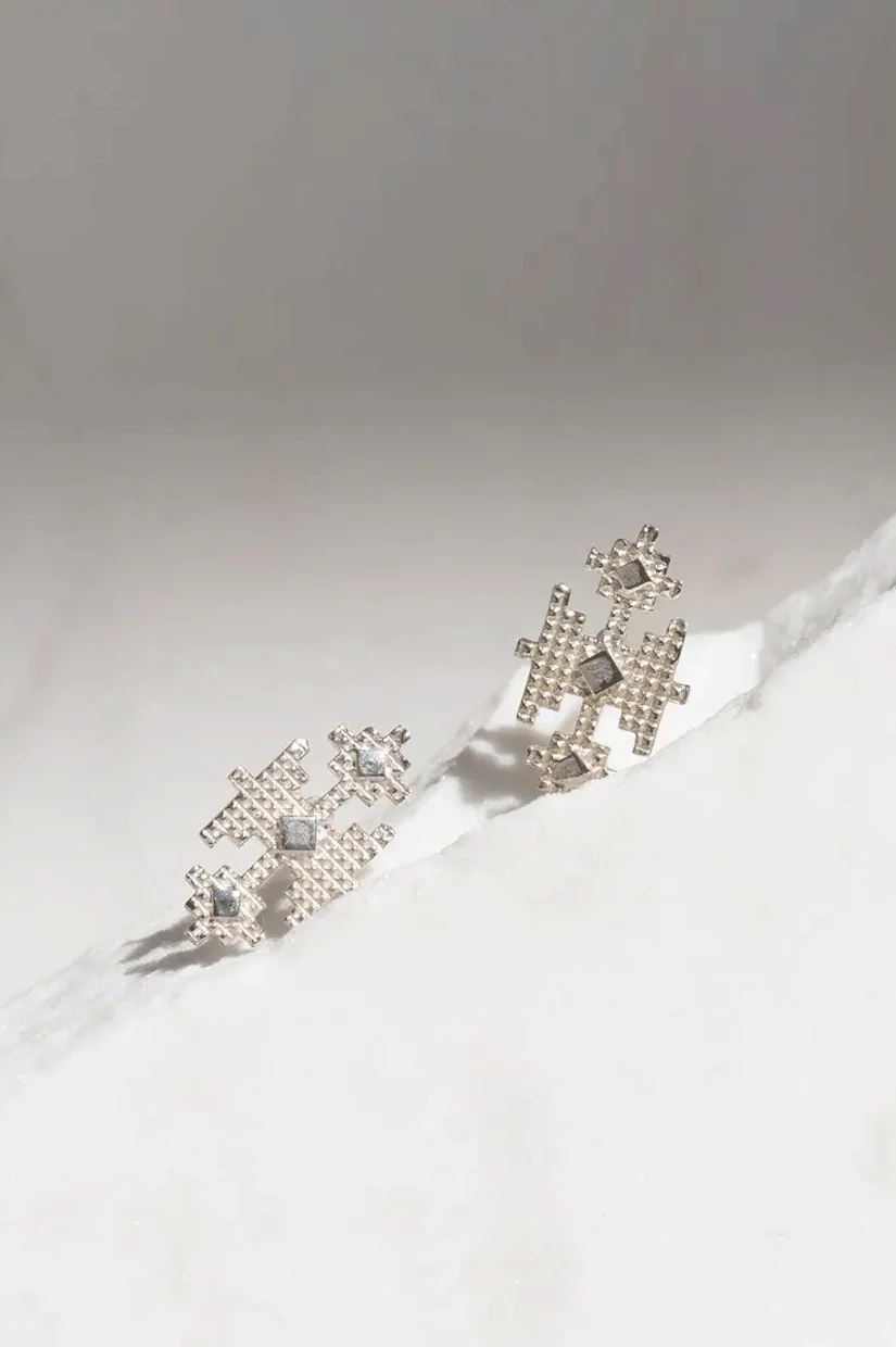 Zoe & Morgan Pisac Studs - 925 Sterling Silver