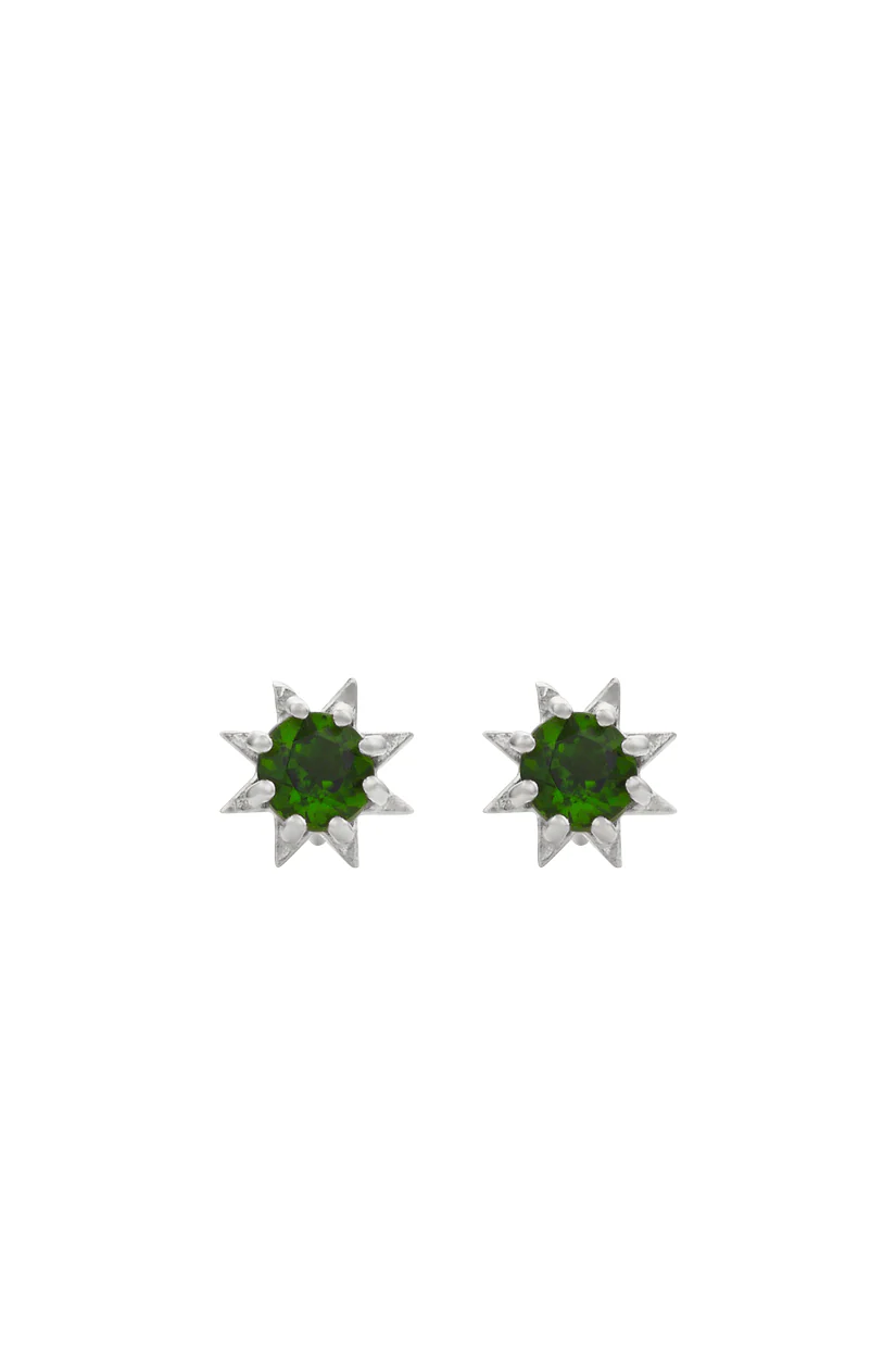 Zoe & Morgan Stella Earrings - Sterling Silver/Chrome Diopside - Image 3